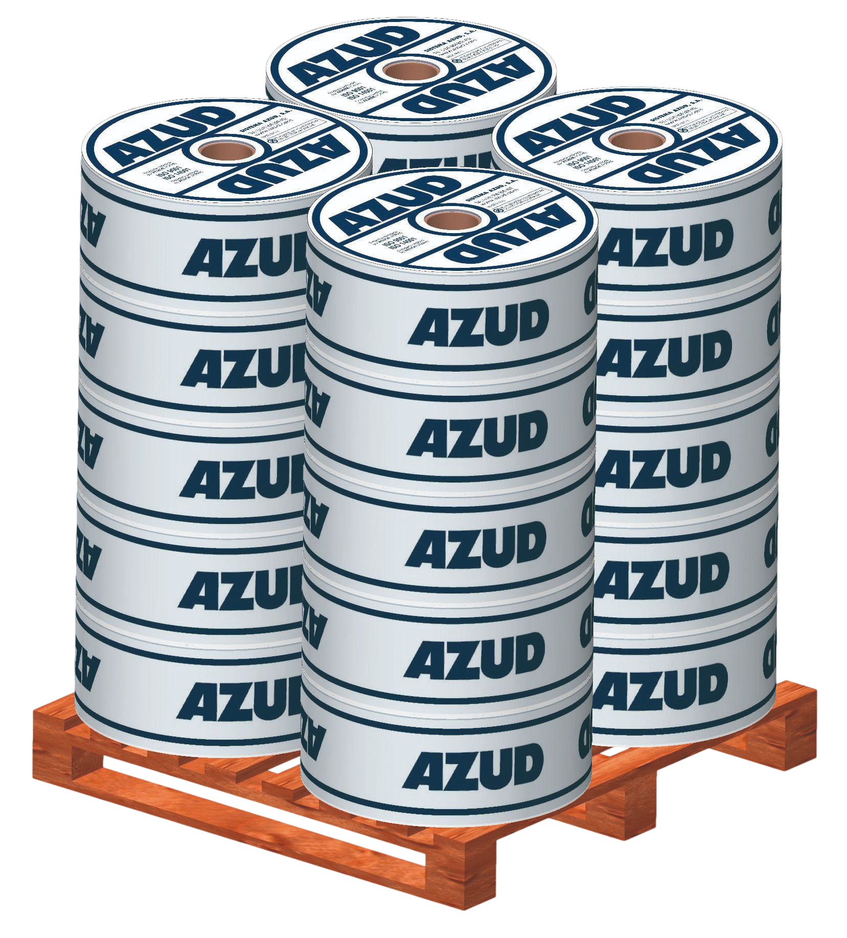 AZUD SPRINT product packaging on a pallet